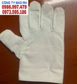 Găng tay vải bạt màu trắng